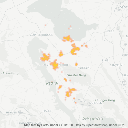 Heatmap für plz 31020