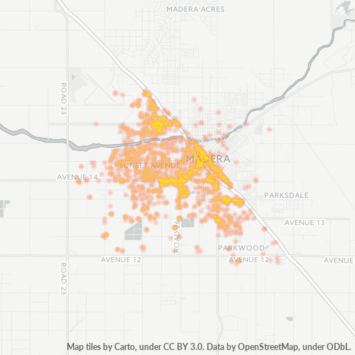 93637 Business Density Heatmap
