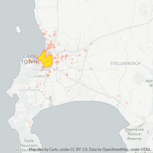 7405 Hittekaart vir Besigheidsdigtheid
