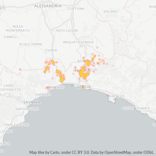 Mappa di calore per cap 16010