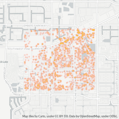 33991 Business Density Heatmap