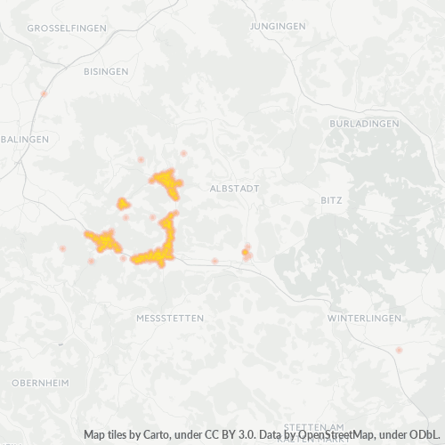Heatmap für plz 72459