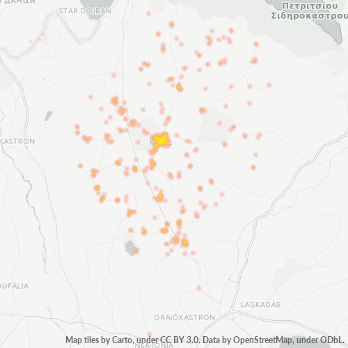 611 00 Χάρτης θερμότητας πυκνότητας επιχείρησης