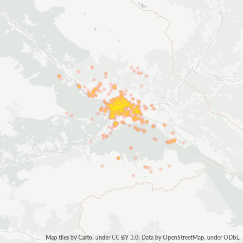 Heatmap für postleitzahl 9900