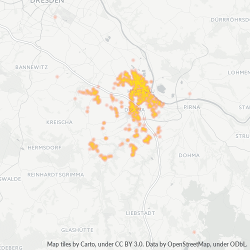 Heatmap für plz 01809