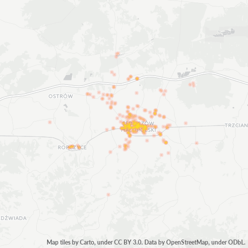 39-120 Mapa intensywności działalności gospodarczej