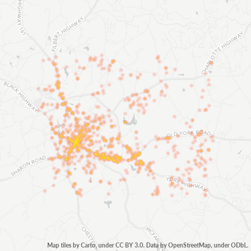 29745 Business Density Heatmap