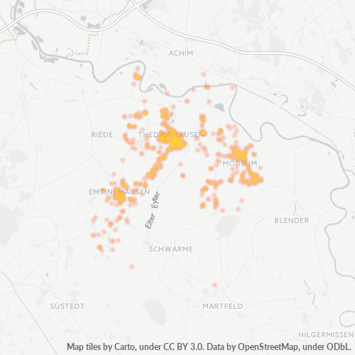 Heatmap für plz 27321