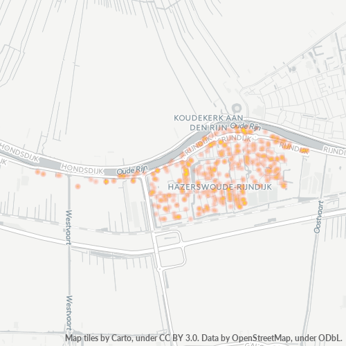 Heatmap voor postcode 2394