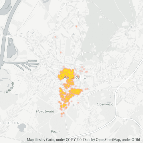 76135 Standortdichte-Heatmap