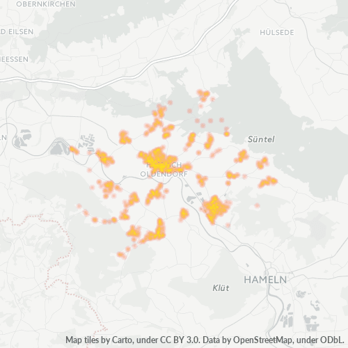 Heatmap für plz 31840