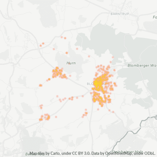 32825 Standortdichte-Heatmap