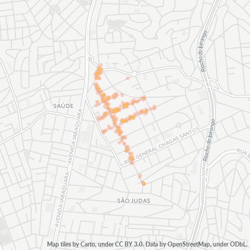 04143-000 Mapa de calor de densidad empresarial