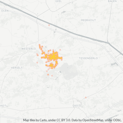 Heatmap voor postcode 2431