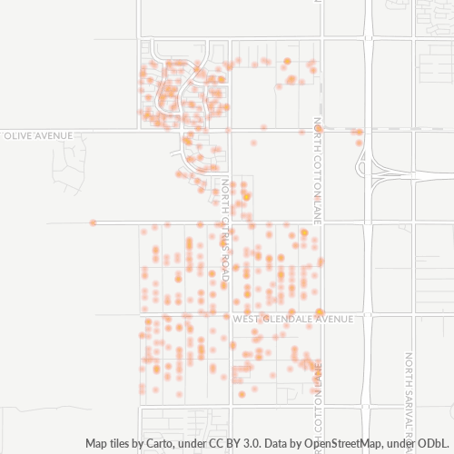 85355 Business Density Heatmap