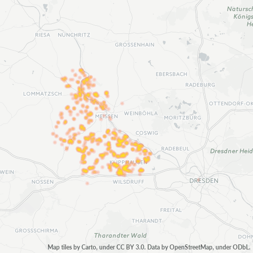 Heatmap für plz 01665