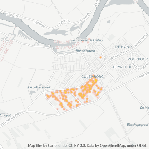 Heatmap voor postcode 4104