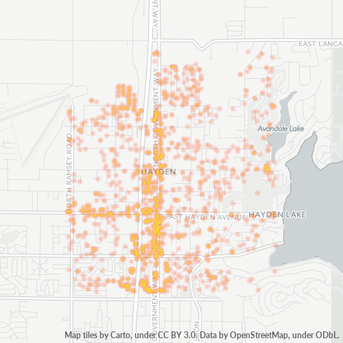 83835 Business Density Heatmap