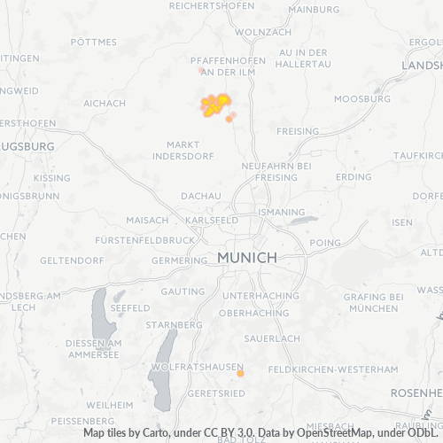 Heatmap für plz 85293