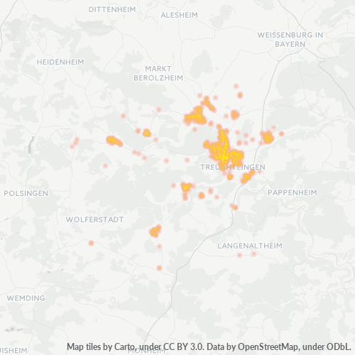 Heatmap für plz 91757