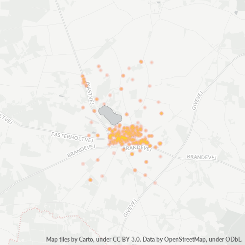 7361 Heatmap over forretningstæthed