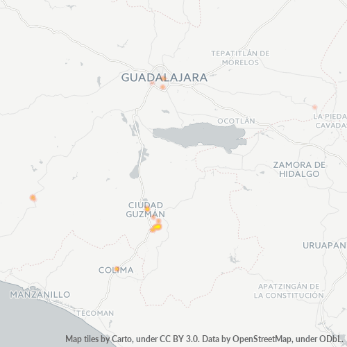 49800 Mapa de calor de densidad empresarial