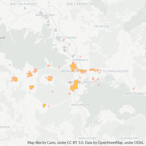 Heatmap für plz 98590