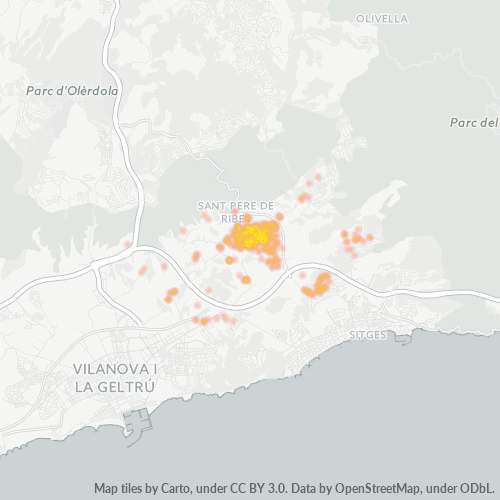 08810 Mapa de calor de densidad empresarial