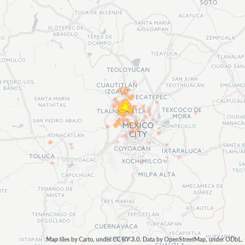 54030 Mapa de calor de densidad empresarial