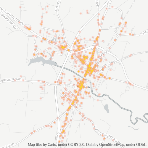 23847 Business Density Heatmap