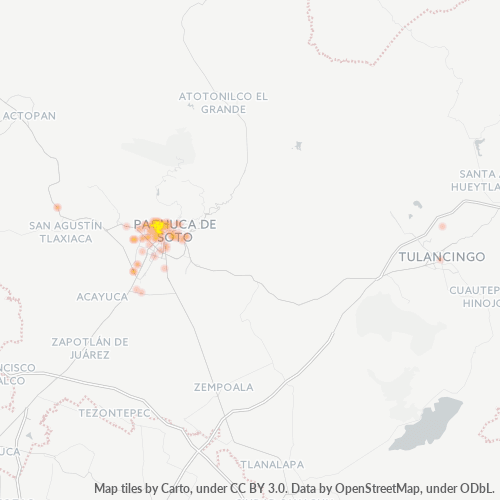 42030 Mapa de calor de densidad empresarial