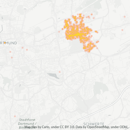 Heatmap für plz 44309