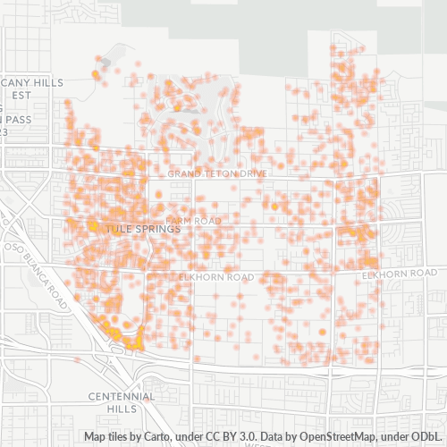 89131 Business Density Heatmap