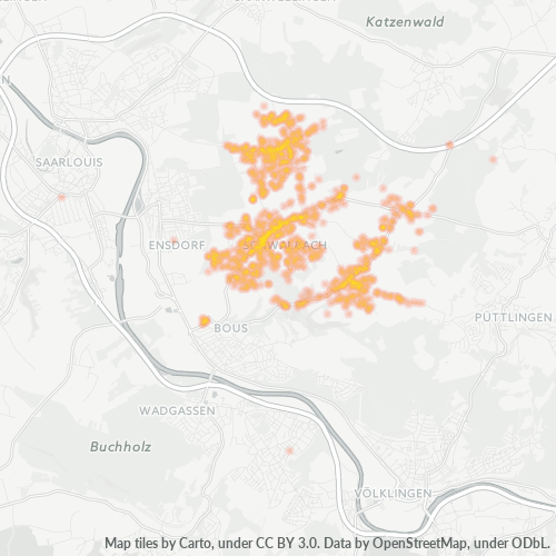 Heatmap für plz 66773