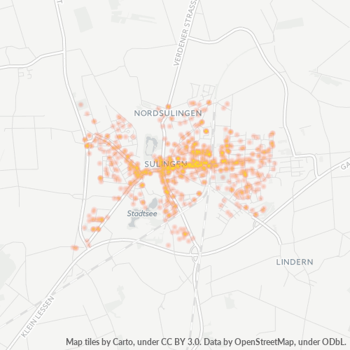 Heatmap für plz 27232