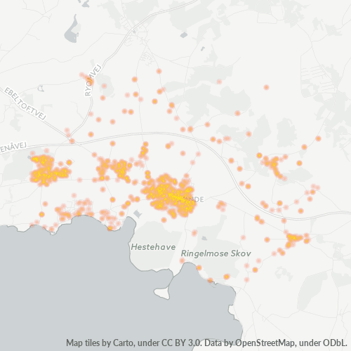 8410 Heatmap over forretningstæthed