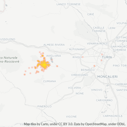 Mappa di calore per cap 10094