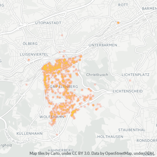 Heatmap für plz 42119