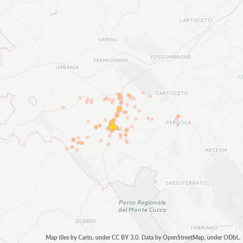 Mappa di calore per cap 61043