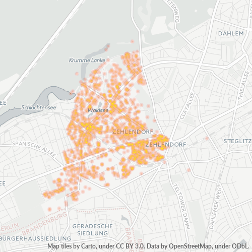 Heatmap für plz 14163