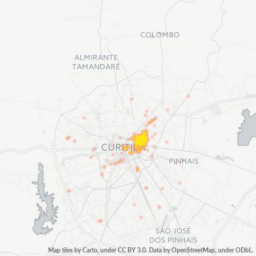 80040-000 Mapa de calor de densidad empresarial