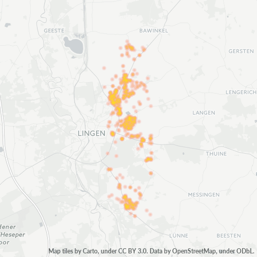 Heatmap für plz 49811
