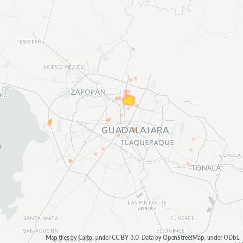 44298 Mapa de calor de densidad empresarial