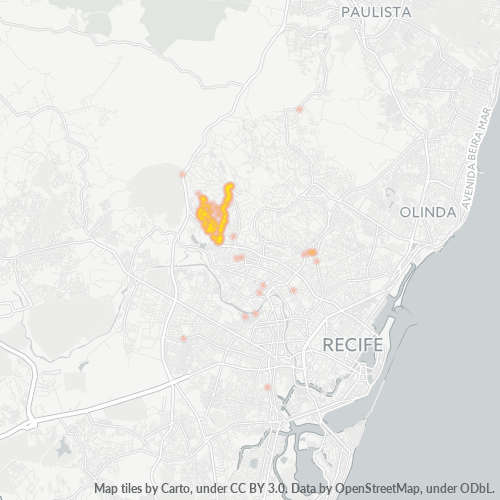 52090-000 Mapa de calor de densidad empresarial