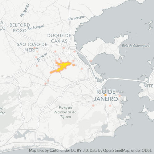 21210-000 Mapa de calor de densidad empresarial