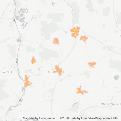 Heatmap für plz 97509