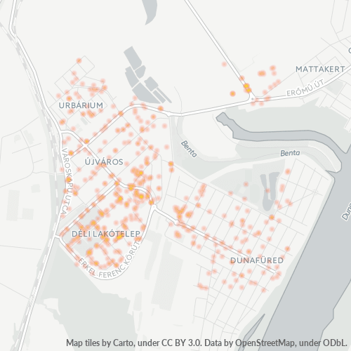 2440 Vállalati sűrűségi térkép