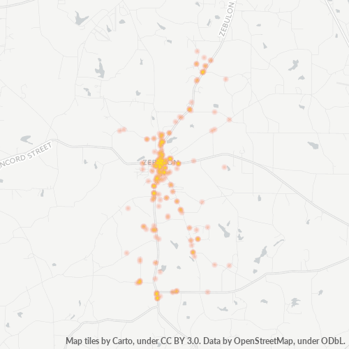30295 Business Density Heatmap