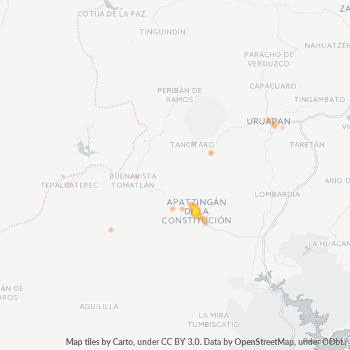 60600 Mapa de calor de densidad empresarial