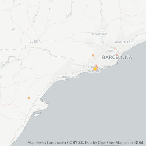 Mapa de calor para código postal 08812